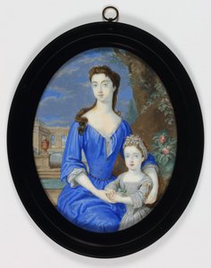 Lady Henrietta Cavendish Holles Harley (aguarela em marfim)