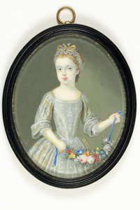 Margaret Cavendish Holles Harley, depois Duquesa de Portland (aguarela em marfim) de Bernard III Lens