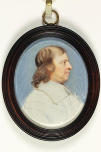 Oliver Cromwell (aguarela sobre marfim) de Bernard III Lens