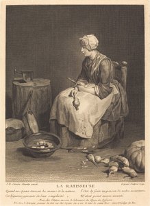 O ancinho de Bernard Lépicié after Jean Siméon Chardin