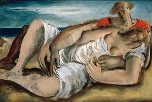 Amantes na praia