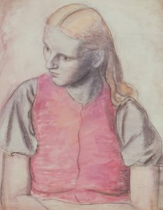 Retrato da mulher do artista, c.1926 (lápis e aguarela)