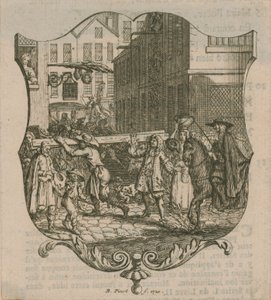 Uma cena de Londres, datada de 1720 de Bernard Picart