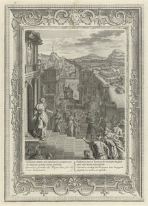 Cassandra prevê a queda de Tróia, 1731 de Bernard Picart