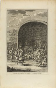 Cerimónia religiosa para os habitantes da Ilha Espagnole de Bernard Picart