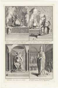 Quatro deuses chineses, 1728 de Bernard Picart
