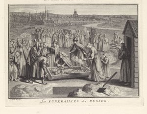 Funeral na Rússia, 1732 de Bernard Picart