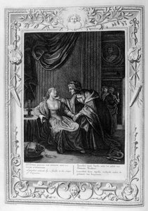 Leucothoe Seduzido por Apolo em Forma de Eurynome, 1733 de Bernard Picart