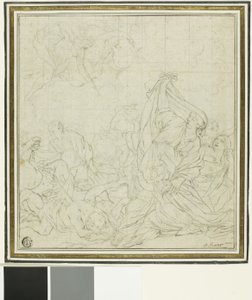 Os filhos de Niobe, mortos por Apolo e Artemius de Bernard Picart
