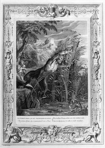 Pan chase Syrinx (gravura) de Bernard Picart
