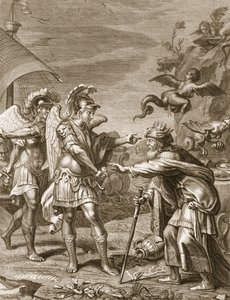 Phineus é libertado das harpias por Calais e Zethes, 1731 de Bernard Picart