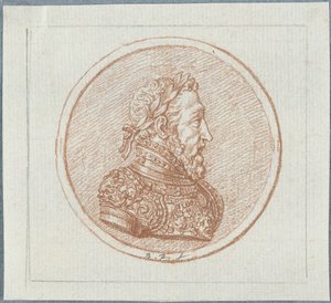 Retrato do rei Henrique II da França, segunda metade do século XVII. de Bernard Picart