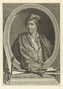 Retrato do arquiteto Andrea Palladio 1508-1580 Depois de Paolo Veronese, 1716. de Bernard Picart