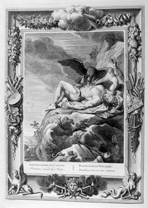 Prometeu torturado por um abutre, 1733 de Bernard Picart