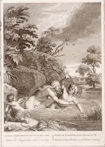 Salmacis e Hemaphroditus Unidos em um só corpo, 1731 de Bernard Picart
