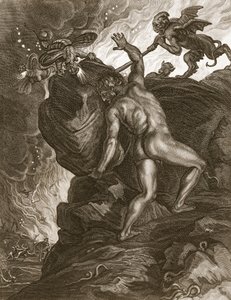 Sísifo empurrando sua pedra até uma montanha, 1731