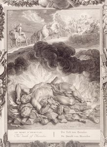 A morte de Hércules, 1731 de Bernard Picart