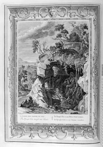 O eco da ninfa se transformou em som, 1733 de Bernard Picart
