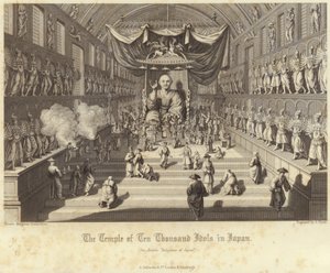 O Templo dos Dez Mil Ídolos no Japão de Bernard Picart