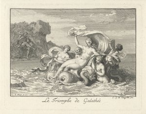 Triomf van Galatea O Triunfo de Galathea (título no objeto) de Bernard Picart
