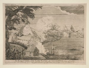 Uma visão exacta da Batalha Final em Charlestown (Bunker Hill) de Bernard Romans