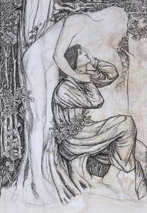 Phyllis e Demophoon, ilustração para "Phantastes de Bernard Sleigh