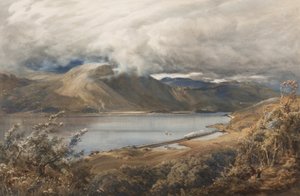 North Wales, possivelmente um trecho da ferrovia Ffestiniog (wc no papel)