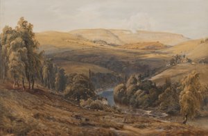 Vale do Dee, perto de Llangollen (wc no papel)