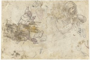 Moisés e uma Maria de luto ou Maria Madalena de Bernard van Orley