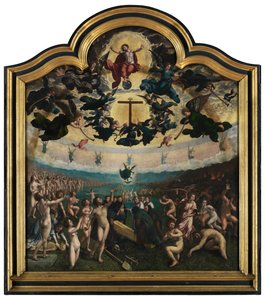 O Juízo Final e as Sete Obras de Misericórdia, painel central (óleo sobre painel)