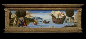 O Amado de Enalus Sacrificado a Poseidon e Poupado, c.1512 (têmpera, óleo e folha de ouro na madeira)