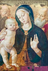 A Virgem e o Menino com Dois Santos, c.1500 (óleo sobre painel)