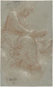 São João escrevendo nas nuvens de Bernardino Lanino (possibly)