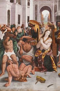 Detalhe de O Martírio de Santa Catarina (fresco)