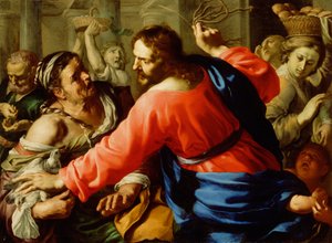 Cristo purificando o templo, c.1655 (óleo sobre tela)