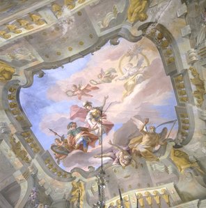Alegoria do tempo, c.1760 de Bernardino and Galliari Galliari