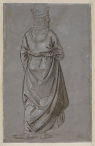 Um homem visto por trás de Bernardino di Betto Pinturicchio