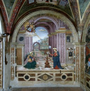 Anunciação (fresco) de Bernardino di Betto Pinturicchio