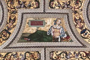 Delphic Sibyl, detalhe de The Sibyls (fresco de Bernardino di Betto Pinturicchio