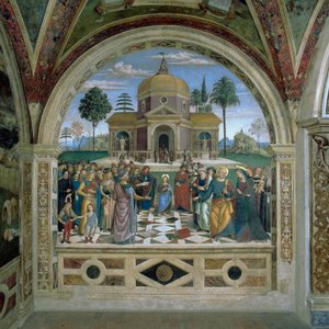 Discussão no Templo (fresco) de Bernardino di Betto Pinturicchio