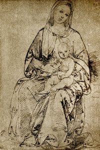 Madonna com a criança de Bernardino di Betto Pinturicchio