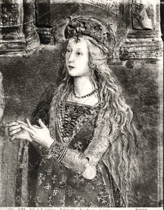 Santa Catarina, possivelmente um retrato de Lucrezia Borgia (1480-1519) do ciclo de Vidas dos Santos, Sala dei Santi, 1492-94