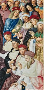 A Biblioteca Piccolomini, parede sudeste: “Aeneas Sylvius recebe o chapéu do Cardeal do Papa Calixtus III, 17 de dezembro de Bernardino di Betto Pinturicchio