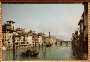 O Arno em Florença com a Ponte Santa Trinità de Bernardo Bellotto