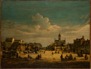 Dresden-Neustadt com vista para norte de Bernardo Bellotto