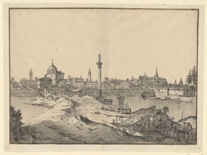 Vista imaginária de Pádua de Bernardo Bellotto