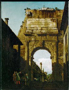 O Arco de Tito em Roma (óleo sobre tela) de Bernardo Bellotto
