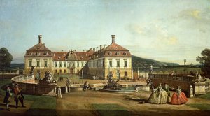 O Castelo Imperial de Schlosshof, do lado do jardim de Bernardo Bellotto