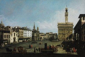 A Piazza della Signoria em Florença, 1742 de Bernardo Bellotto