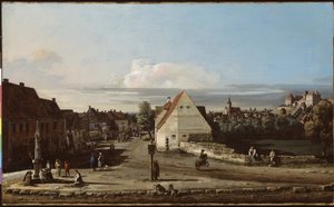 Vista de Pirna com a Fortaleza de Sonnenstein, 1755-65 de Bernardo Bellotto